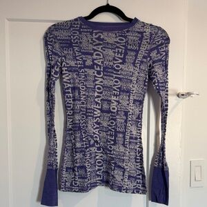 Older style lululemon shirt-Graphic Print Long Sleeve Top - Purple